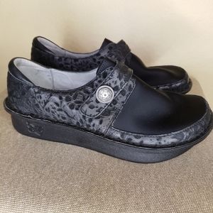 Alegria Embossed Leather/Fabric Comfort Sh…